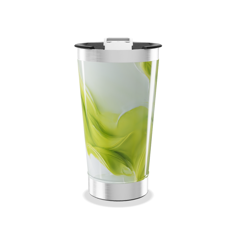 Copo Térmico - Verde Abstrato Inox