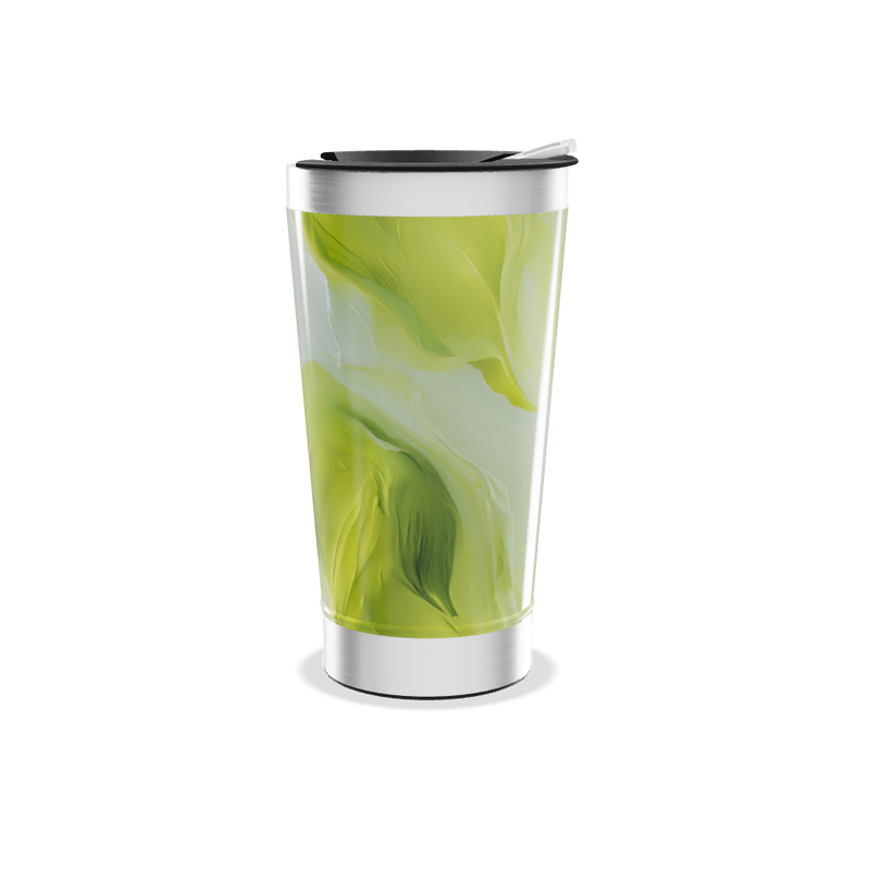 Copo Térmico - Verde Abstrato Inox