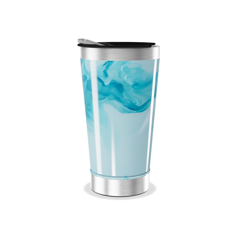 Copo Térmico - Azul Mármore Aço Inox