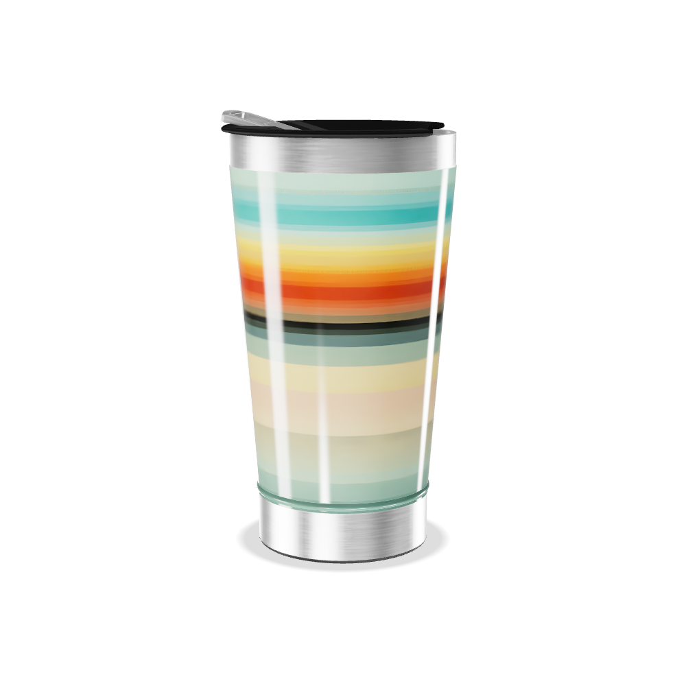 Copo Térmico - Listras Multicoloridas