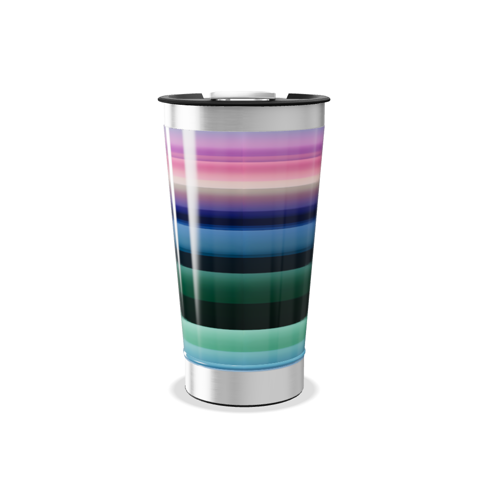 Copo Térmico - Listras Coloridas Inox