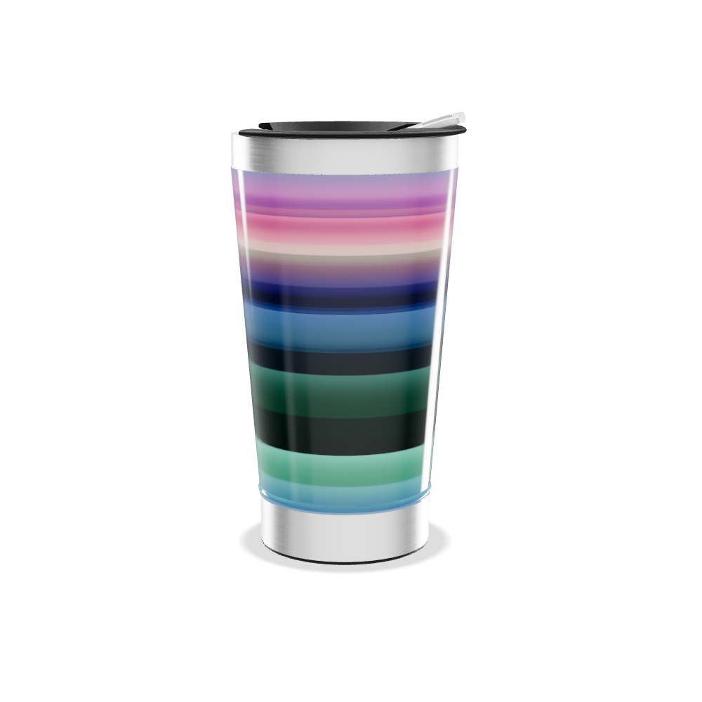 Copo Térmico - Listras Coloridas Inox