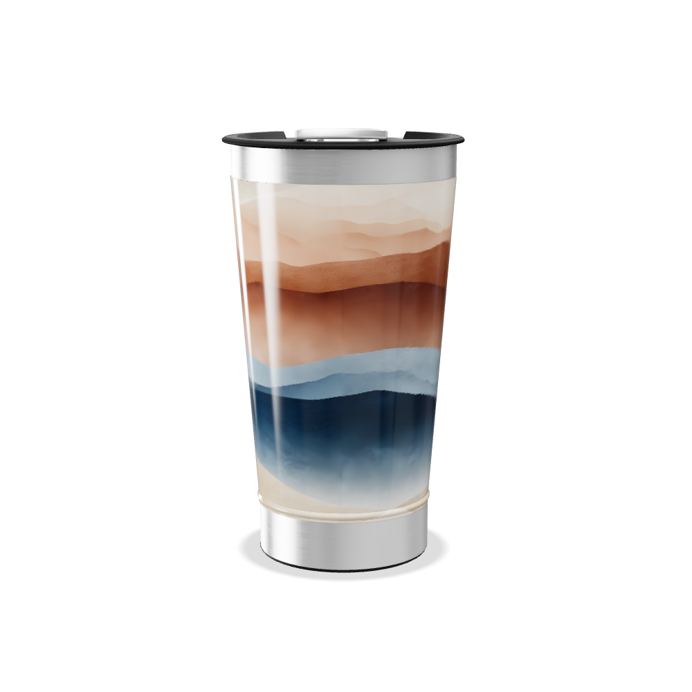 Copo Térmico - Estampa Ondas Coloridas