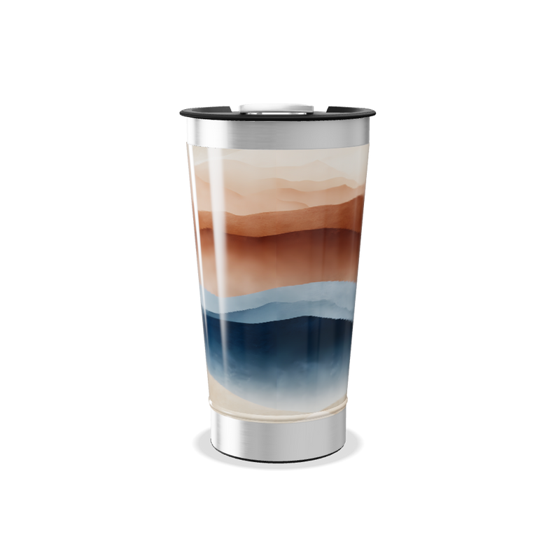 Copo Térmico - Estampa Ondas Coloridas