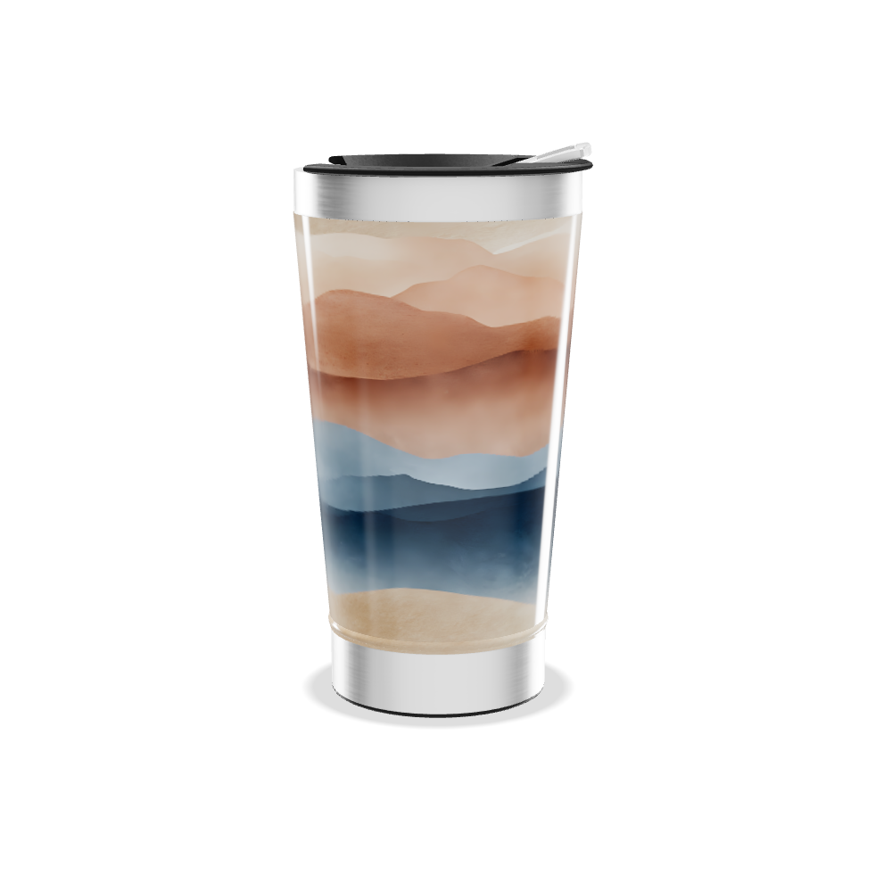 Copo Térmico - Estampa Ondas Coloridas