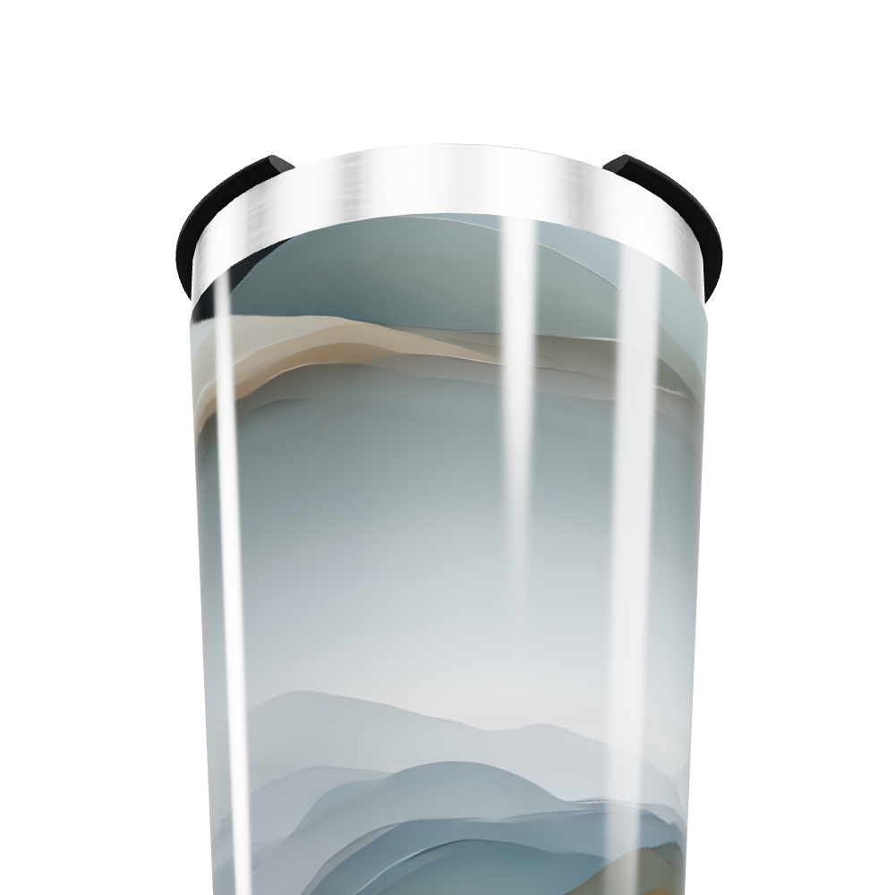 Copo Térmico - Estampa Abstrata Azul