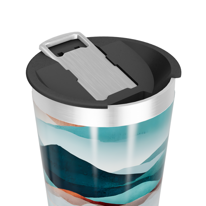 Copo Térmico - Paisagem Azul Aço Inox