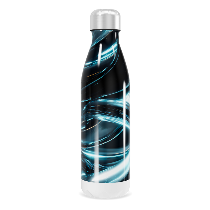 Garrafa Inox - Azul com Efeito Metálico