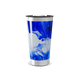 Copo Térmico - Azul com Estampa Abstrata