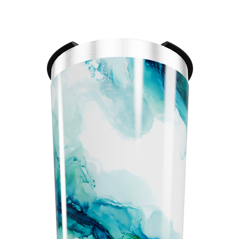 Copo Térmico - Estampa Azul Marmorizada