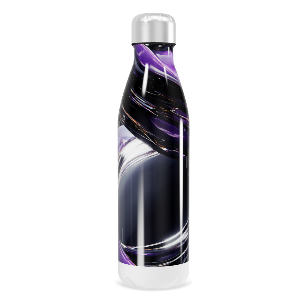 Garrafa Inox - Roxa com Detalhes Modernos