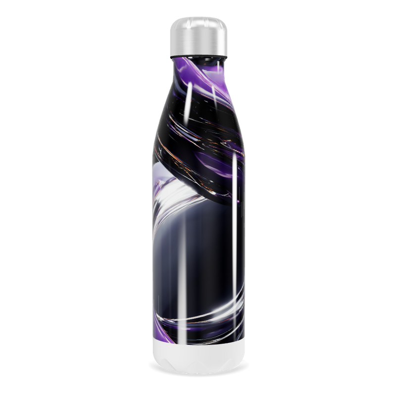 Garrafa Inox - Roxa com Detalhes Modernos