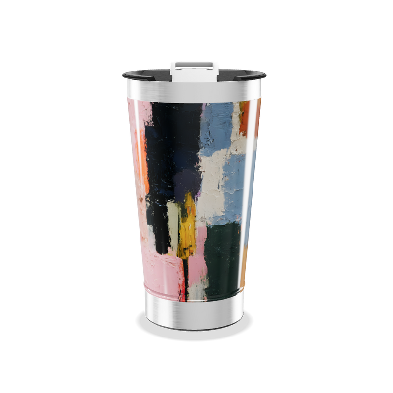 Copo Térmico - Estampa Abstrata Colorida