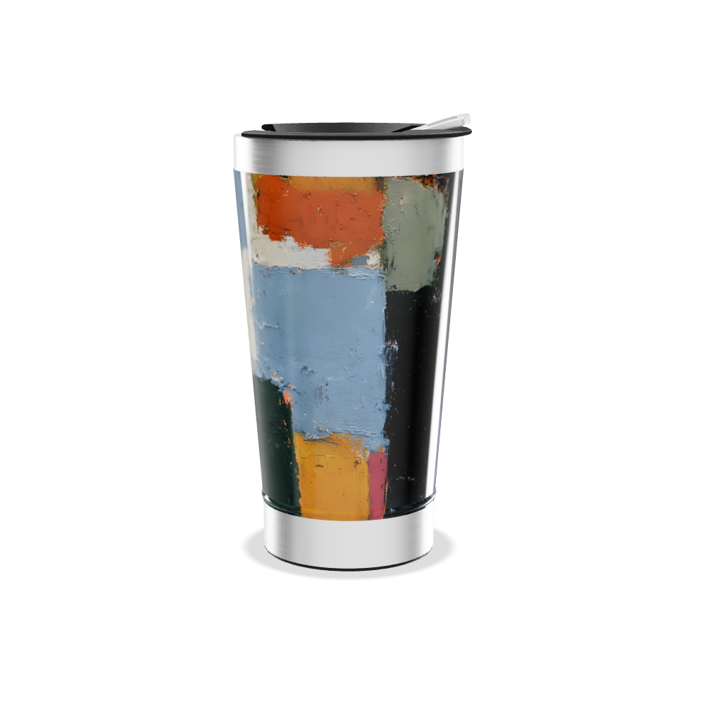 Copo Térmico - Estampa Abstrata Colorida