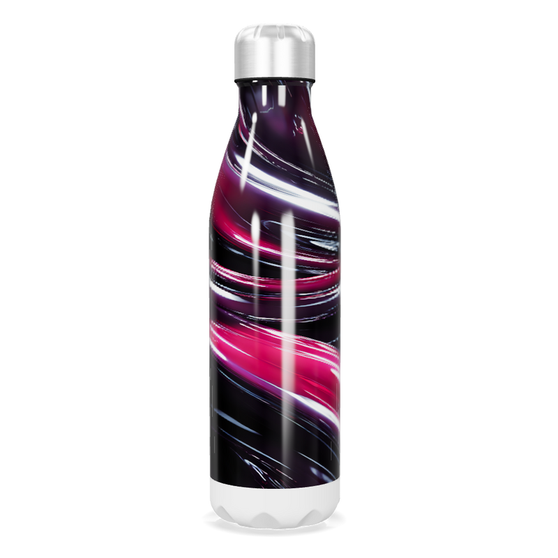 Garrafa Inox - Estampa Abstrata Rosa