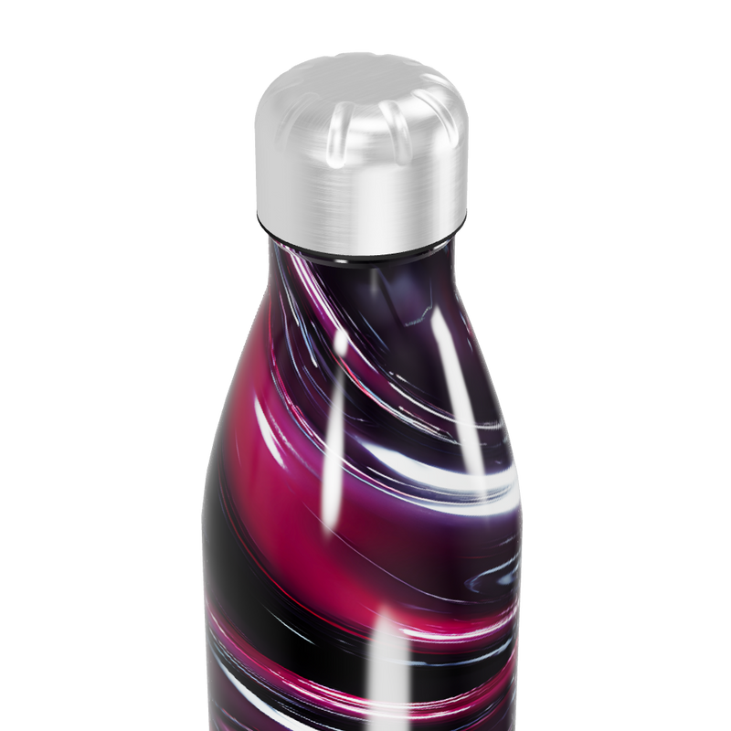 Garrafa Inox - Estampa Abstrata Rosa