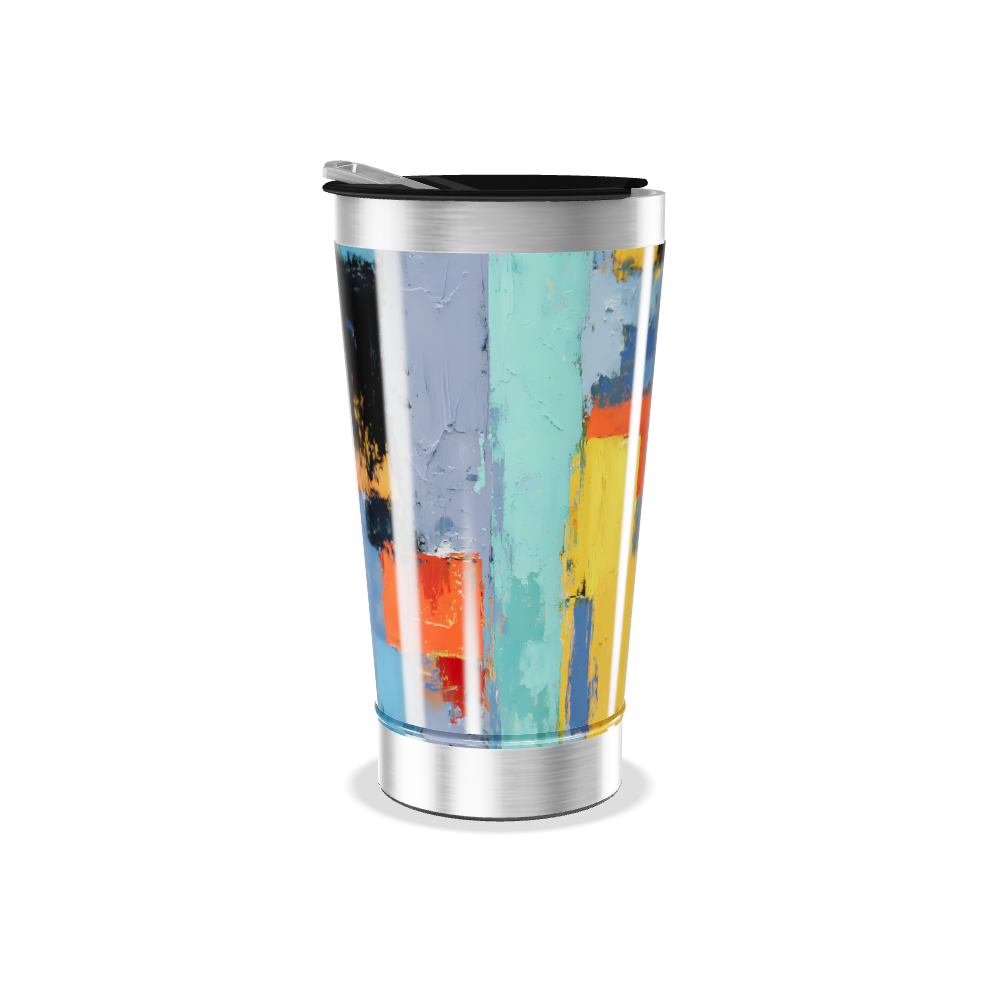 Copo Térmico - Estampa Abstrata Colorida