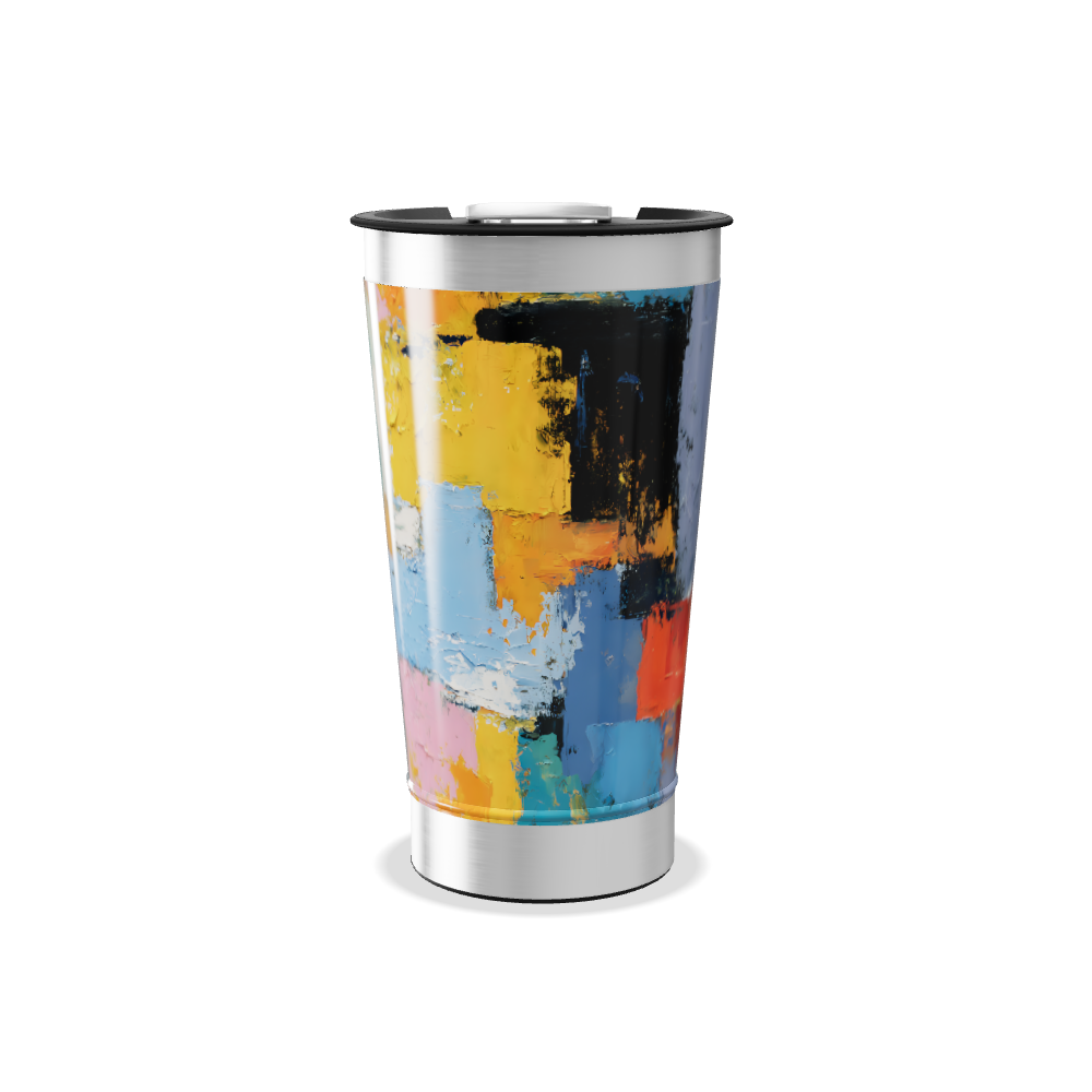 Copo Térmico - Estampa Abstrata Colorida