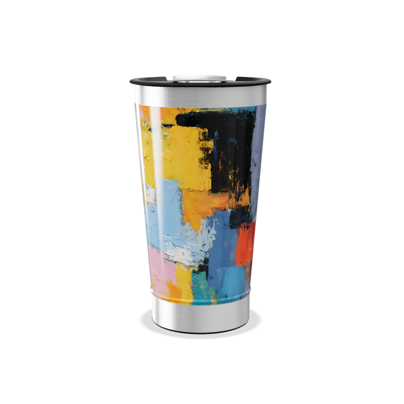 Copo Térmico - Estampa Abstrata Colorida