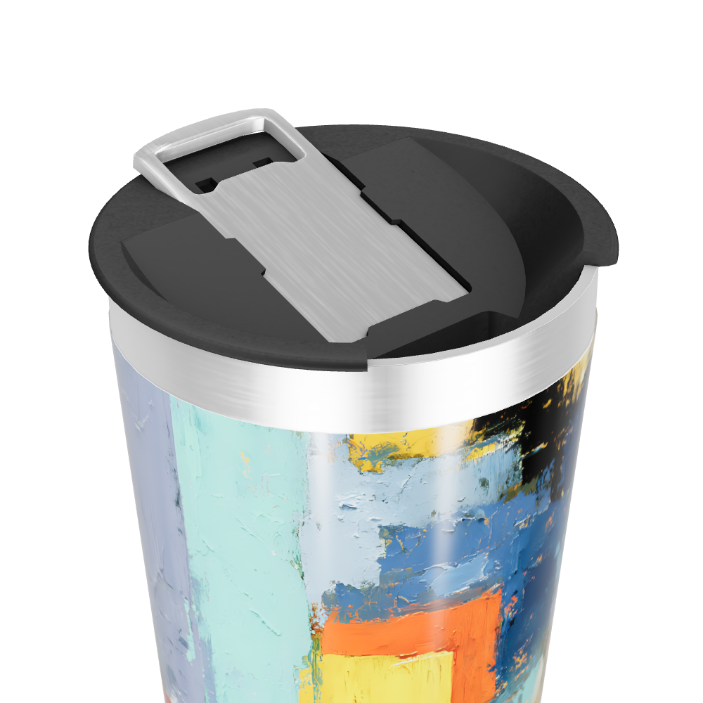 Copo Térmico - Estampa Abstrata Colorida