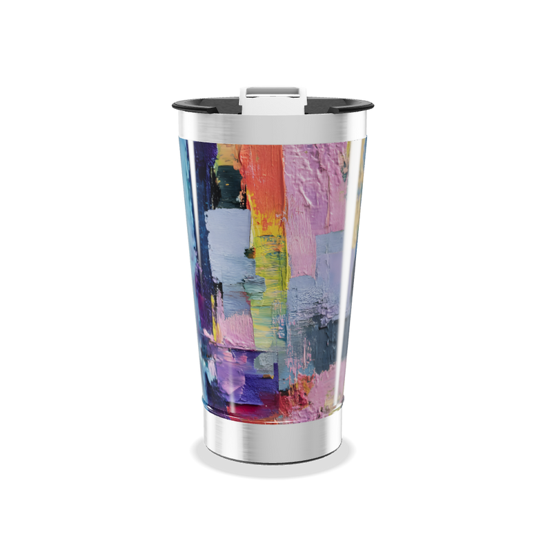 Copo Térmico - Estampa Abstrata Colorida