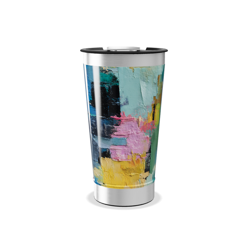 Copo Térmico - Estampa Abstrata Colorida