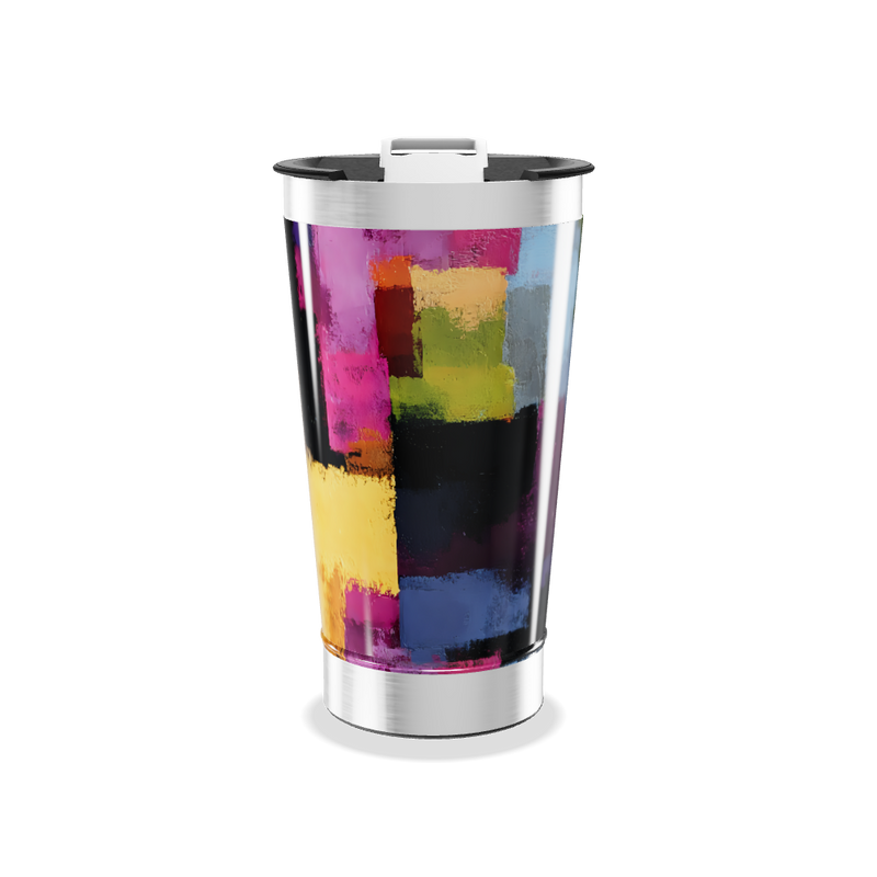 Copo Térmico - Estampa Colorida Abstrata