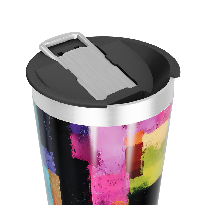 Copo Térmico - Estampa Colorida Abstrata