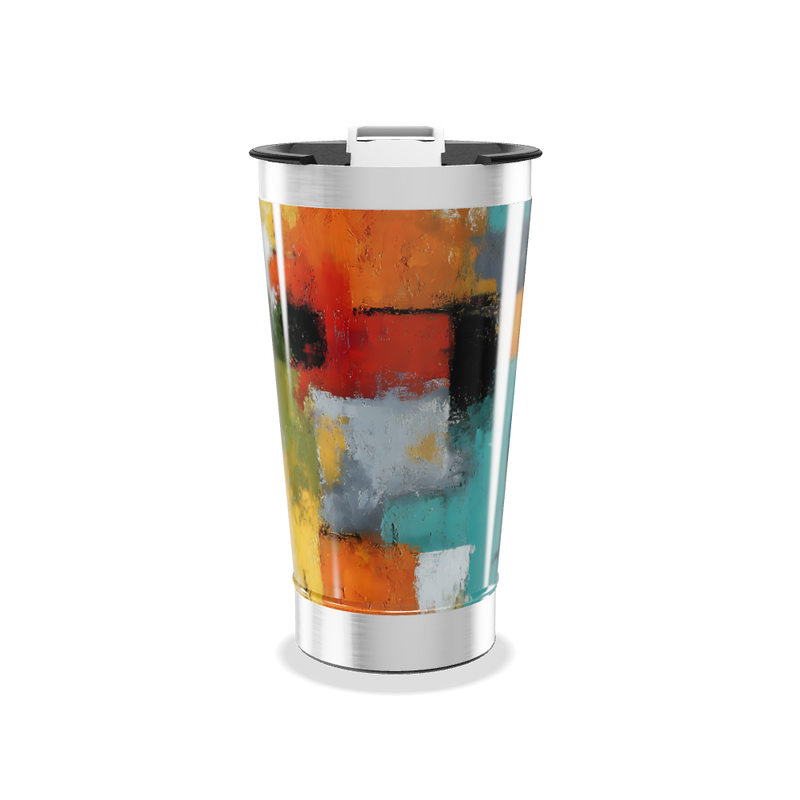 Copo Térmico - Estampa Abstrata Colorida