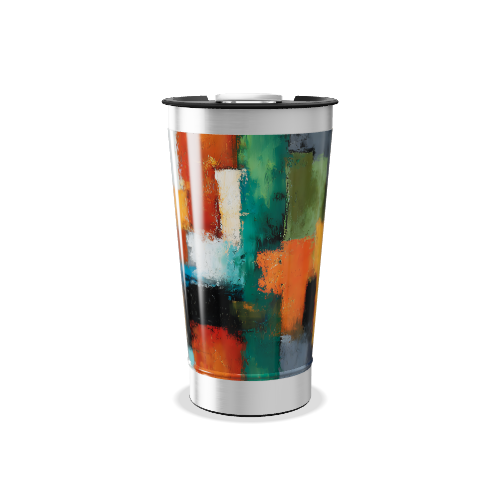 Copo Térmico - Estampa Abstrata Colorida