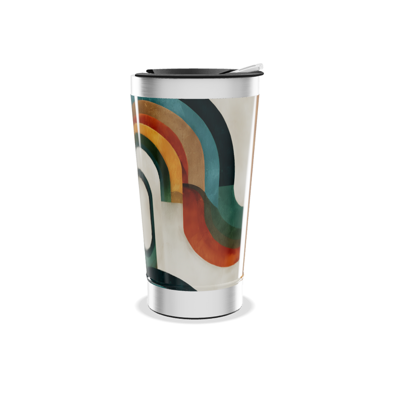 Copo Térmico - Estampado Geométrico Colorido