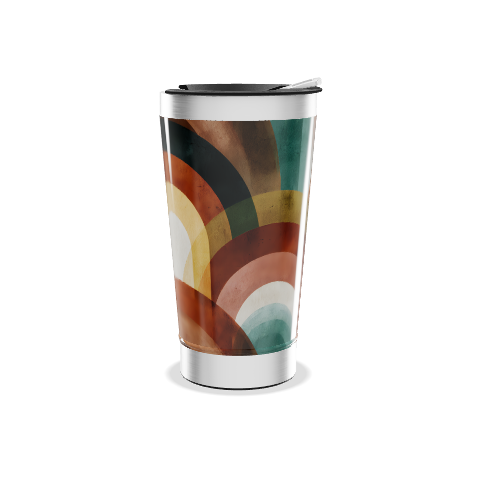 Copo Térmico - Estampa Geométrica Colorida