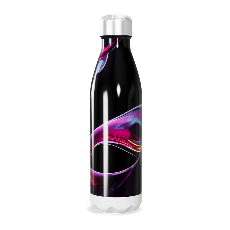 Garrafa Inox - Preto com Arte Colorida