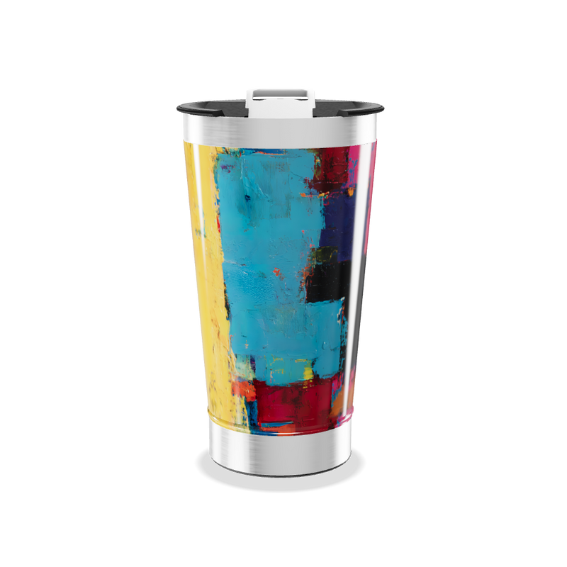 Copo Térmico - Estampa Abstrata Colorida
