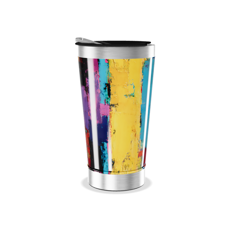 Copo Térmico - Estampa Abstrata Colorida
