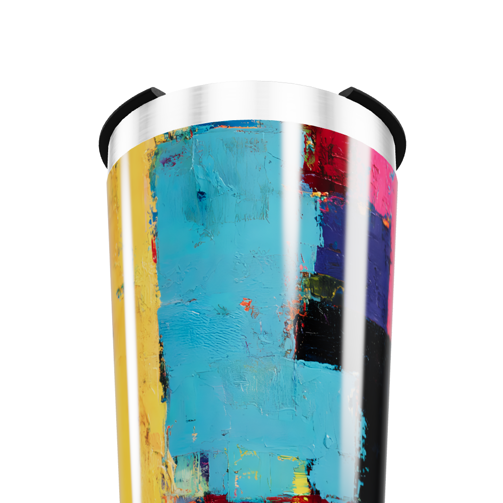 Copo Térmico - Estampa Abstrata Colorida