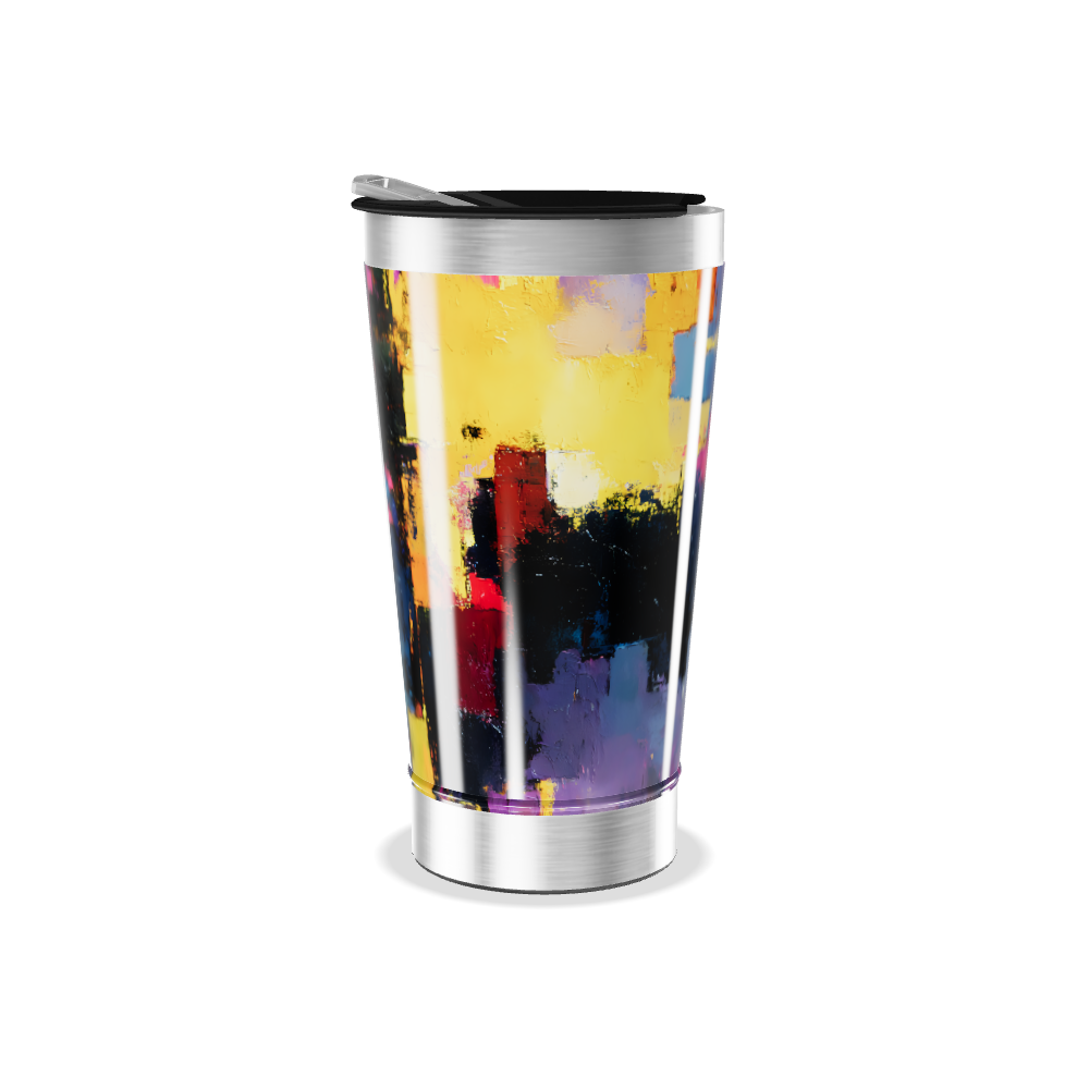 Copo Térmico - Estampa Abstrata Colorida