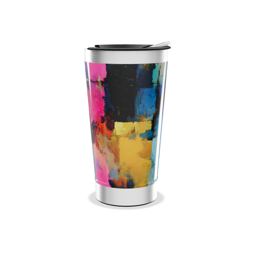 Copo Térmico - Estampa Abstrata Colorida