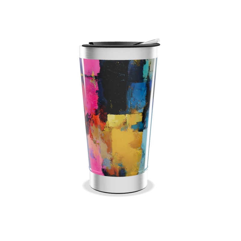 Copo Térmico - Estampa Abstrata Colorida