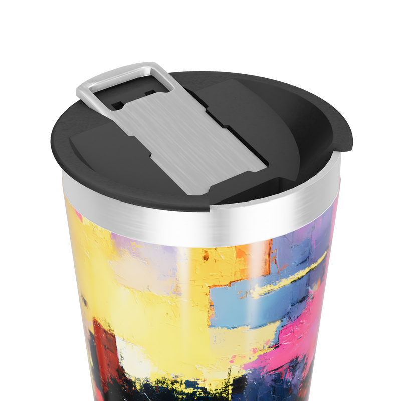 Copo Térmico - Estampa Abstrata Colorida