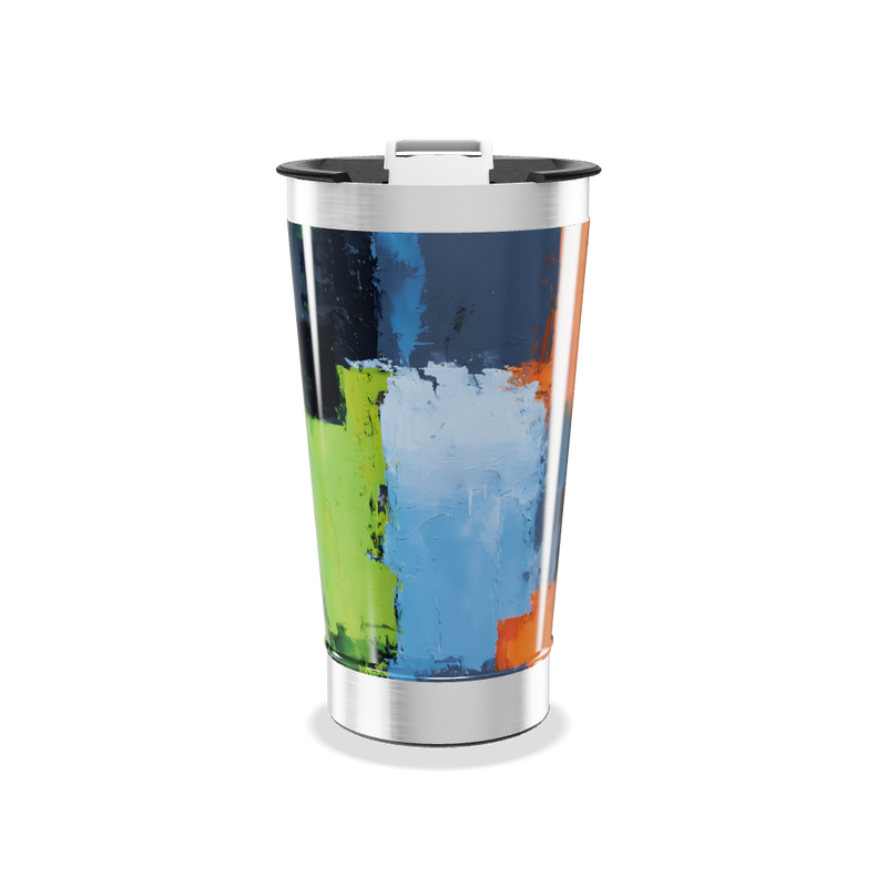 Copo Térmico - Estampa Colorida Abstrata