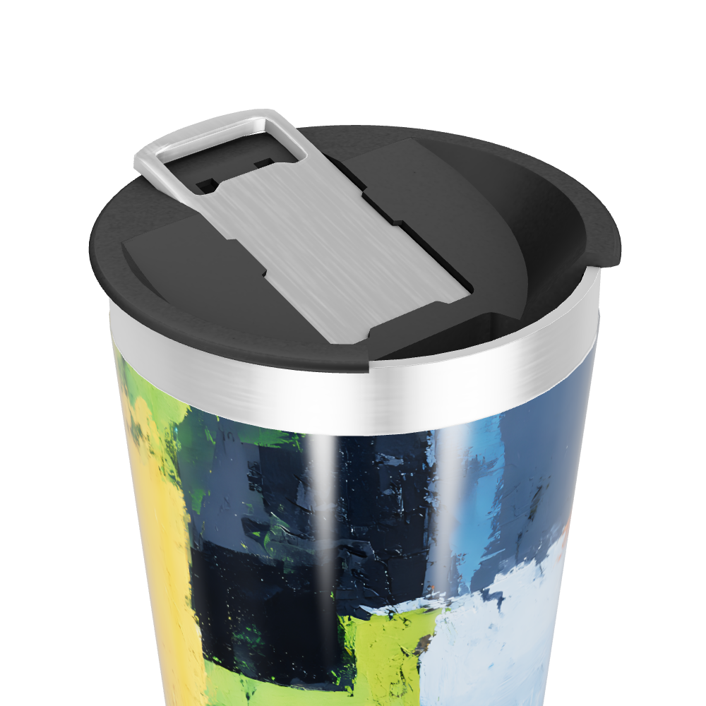 Copo Térmico - Estampa Colorida Abstrata