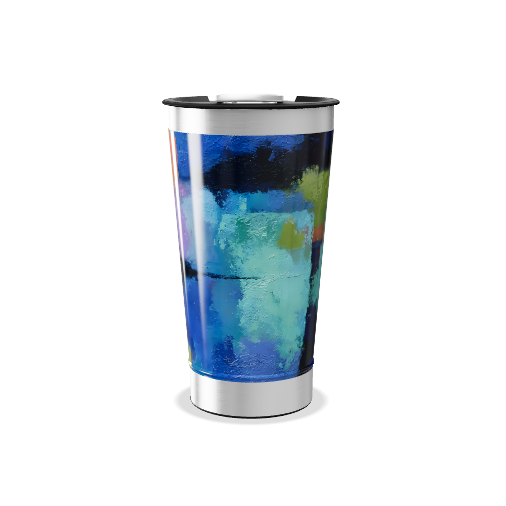Copo Térmico - Estampa Abstrata Colorida
