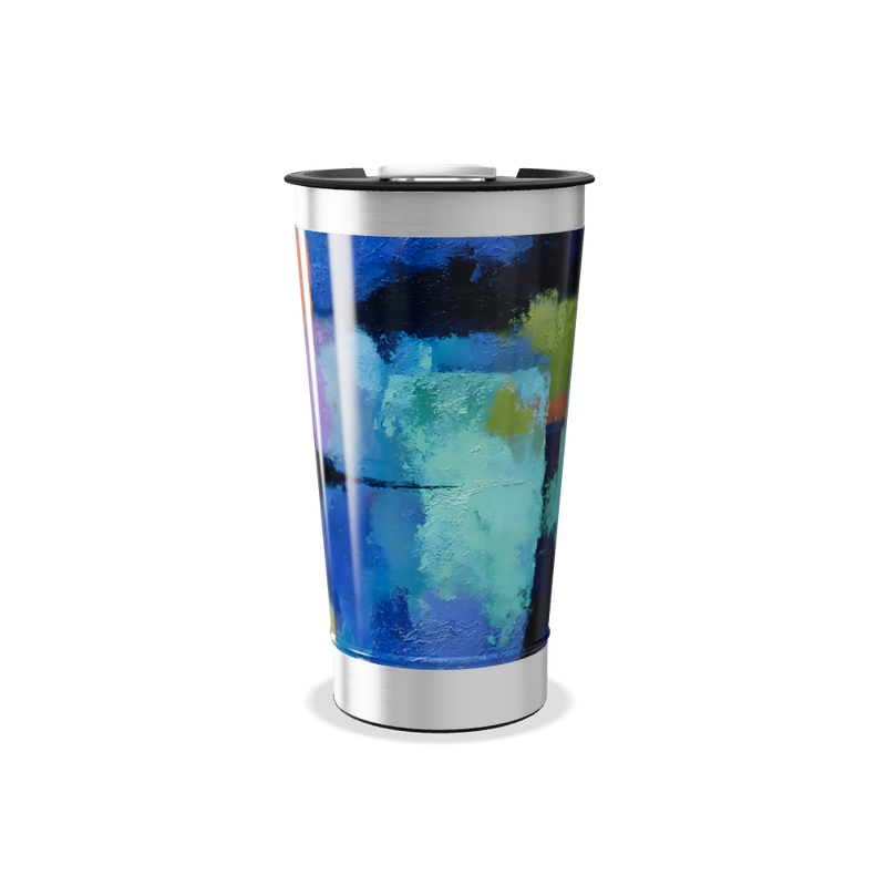 Copo Térmico - Estampa Abstrata Colorida