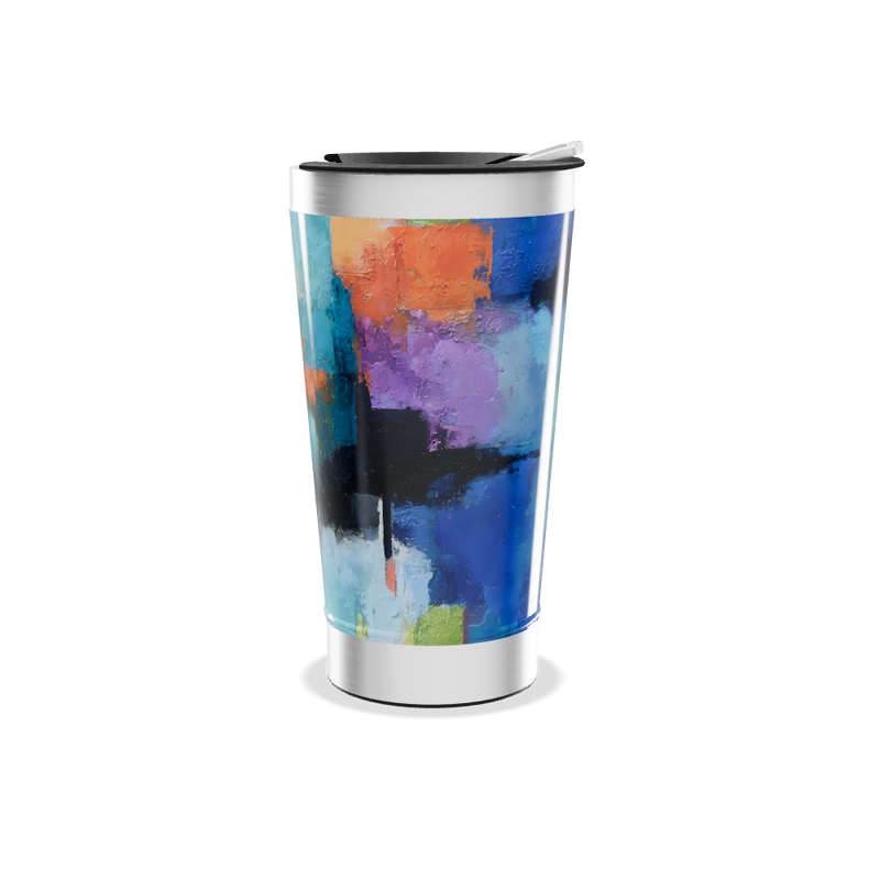 Copo Térmico - Estampa Abstrata Colorida