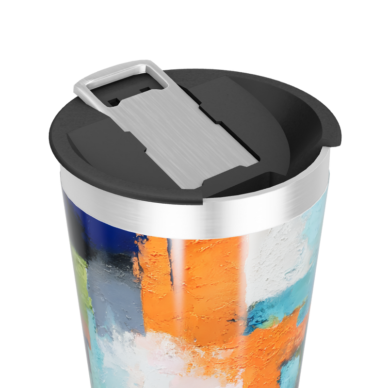 Copo Térmico - Estampa Abstrata Colorida