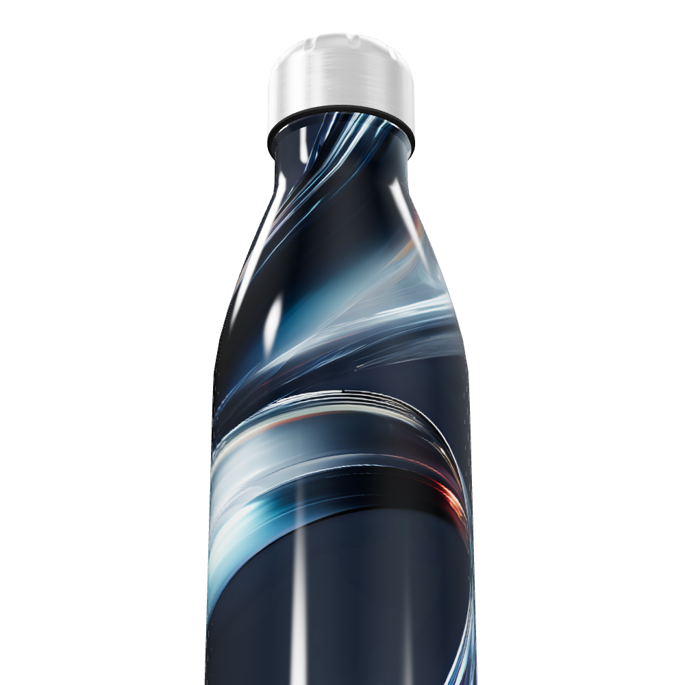 Garrafa Inox - Estampa Abstrata Azul