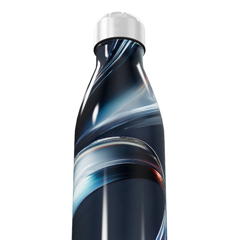 Garrafa Inox - Estampa Abstrata Azul