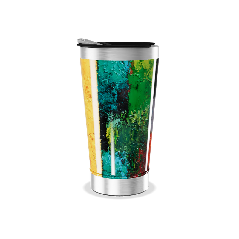 Copo Térmico - Estampa Colorida Abstrata