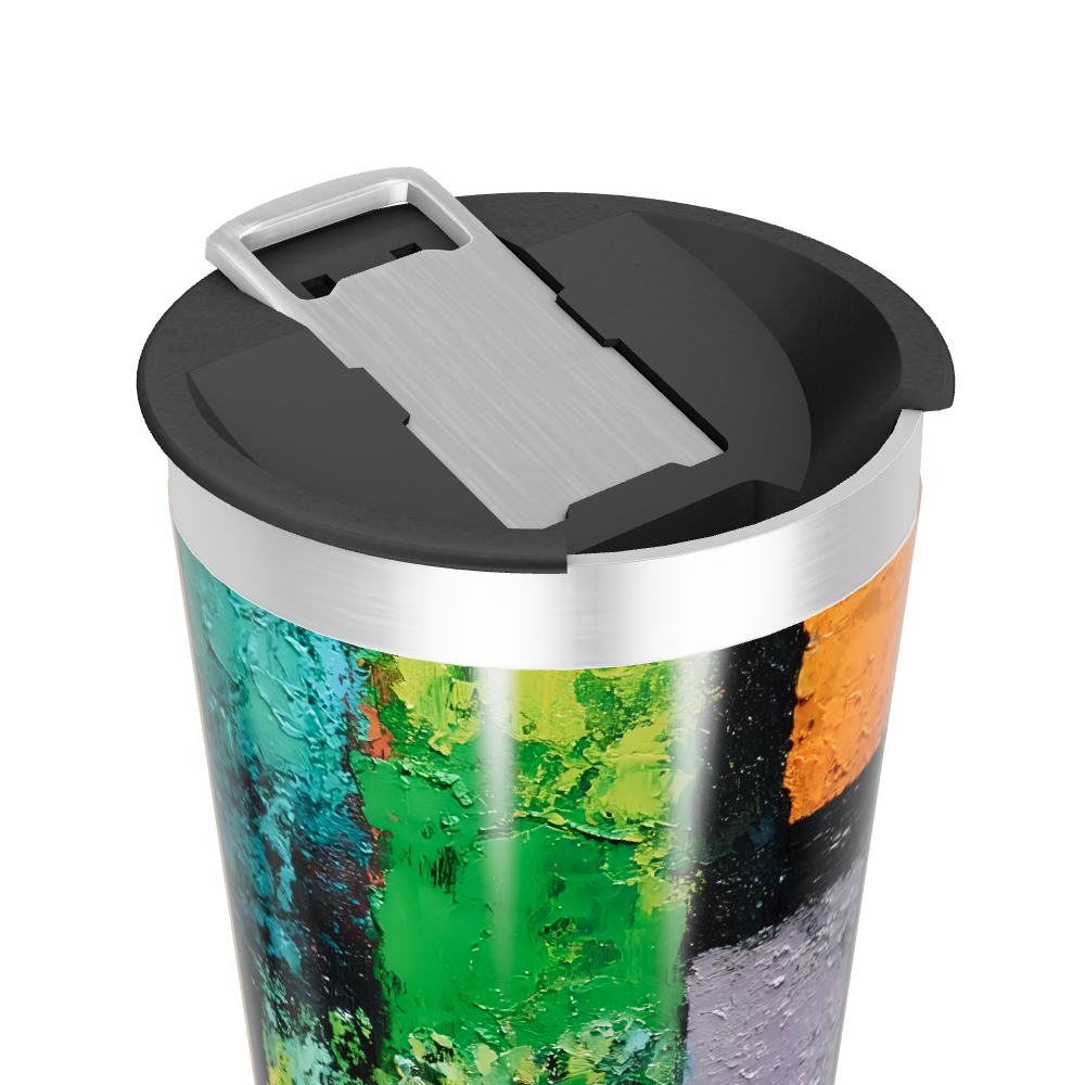 Copo Térmico - Estampa Colorida Abstrata